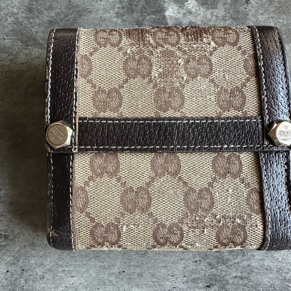 Vintage Gucci Brown Monogram Wallet